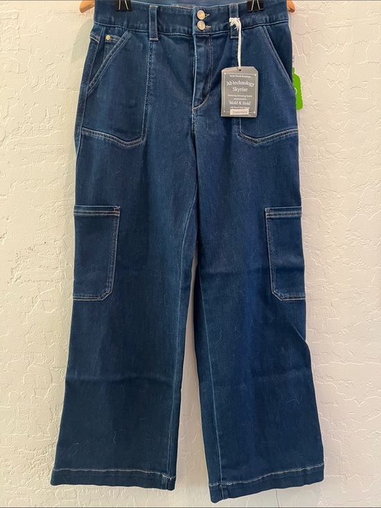 Democracy Denim - NWT SZ10 Democracy Dark Blue Stretch w/Ab Support Panel Lightweight Wide Leg.